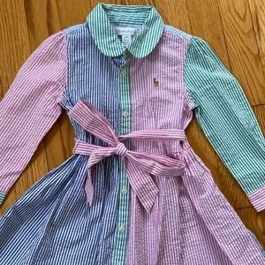 Polo Ralph Lauren Kids belted fun shirt dress with bloomers